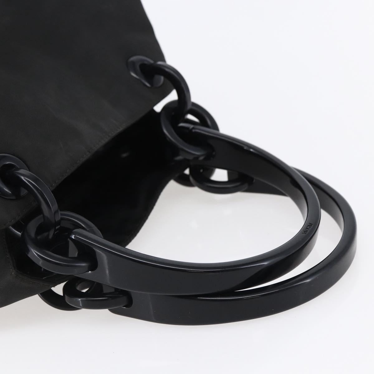PRADA Tote Bag Nylon Black Auth 147955