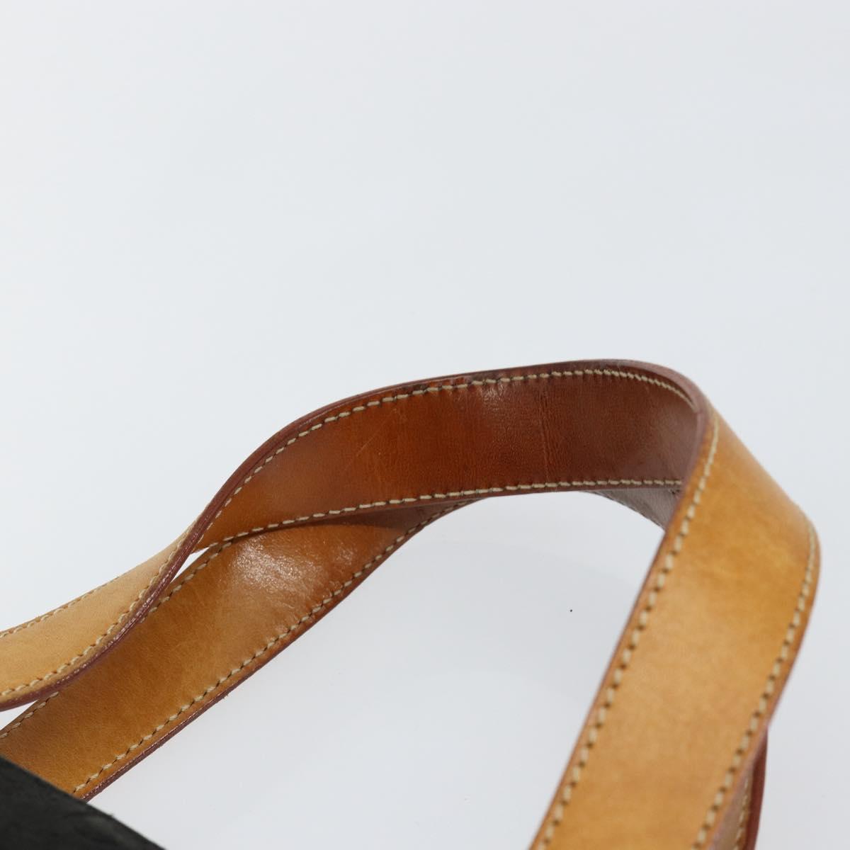 CELINE C Sulky Hand Bag Suede Black Silver Auth 147956