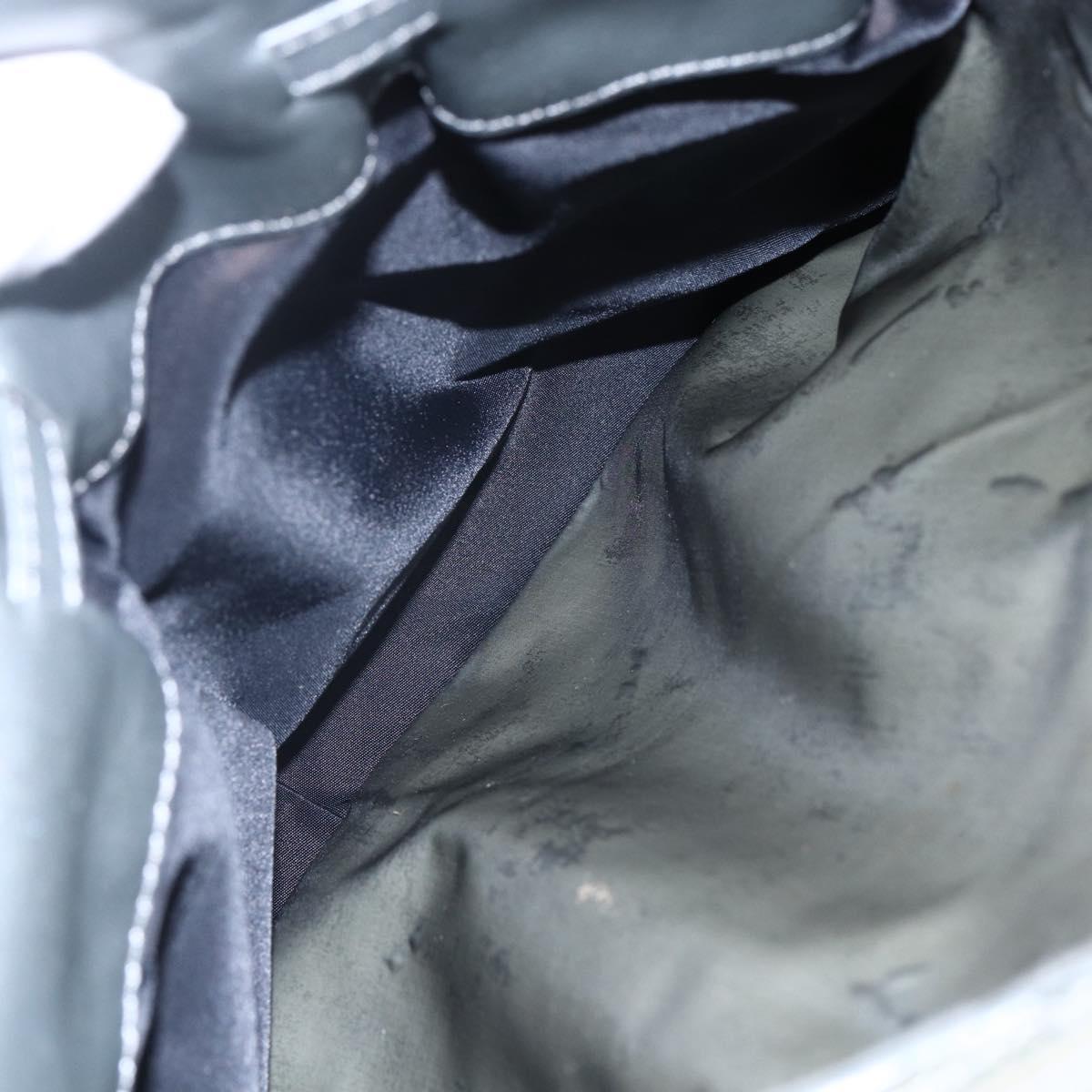 Christian Dior Canage Hand Bag Nylon Gray Silver Auth 147959