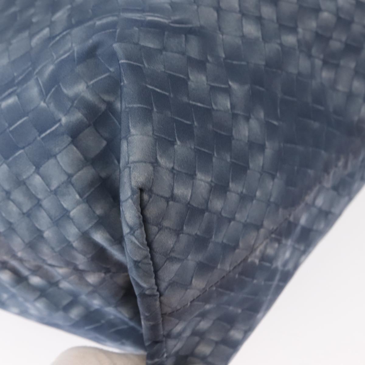 BOTTEGA VENETA INTRECCIATO Transcription Pattern Bag Nylon Blue Auth 147964