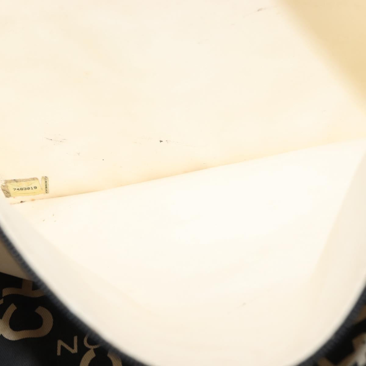 CHANEL Bysy Line Tote Bag Canvas Black CC Auth 147965