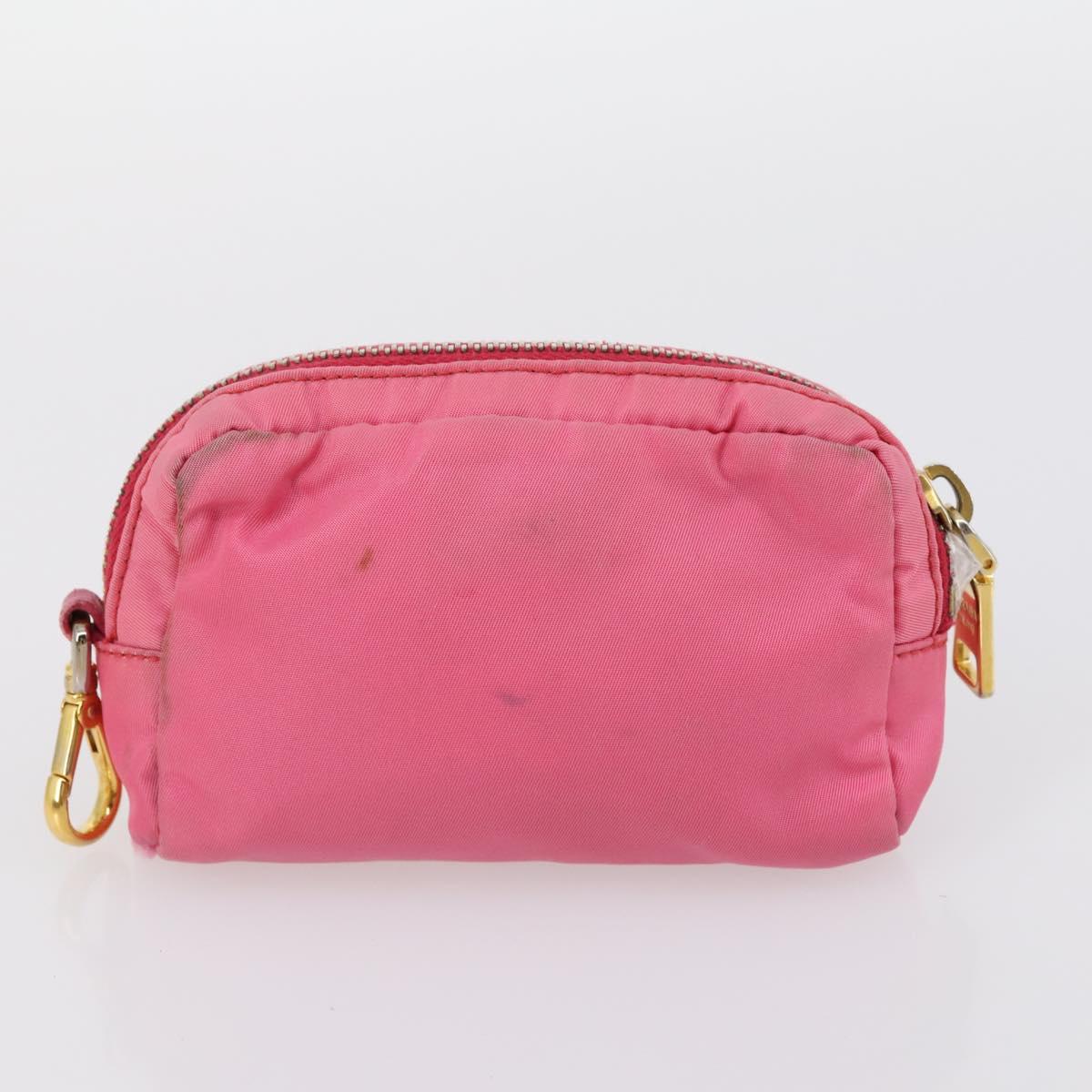 PRADA Tote Bag Nylon 2Set Pink Khaki Auth 147966