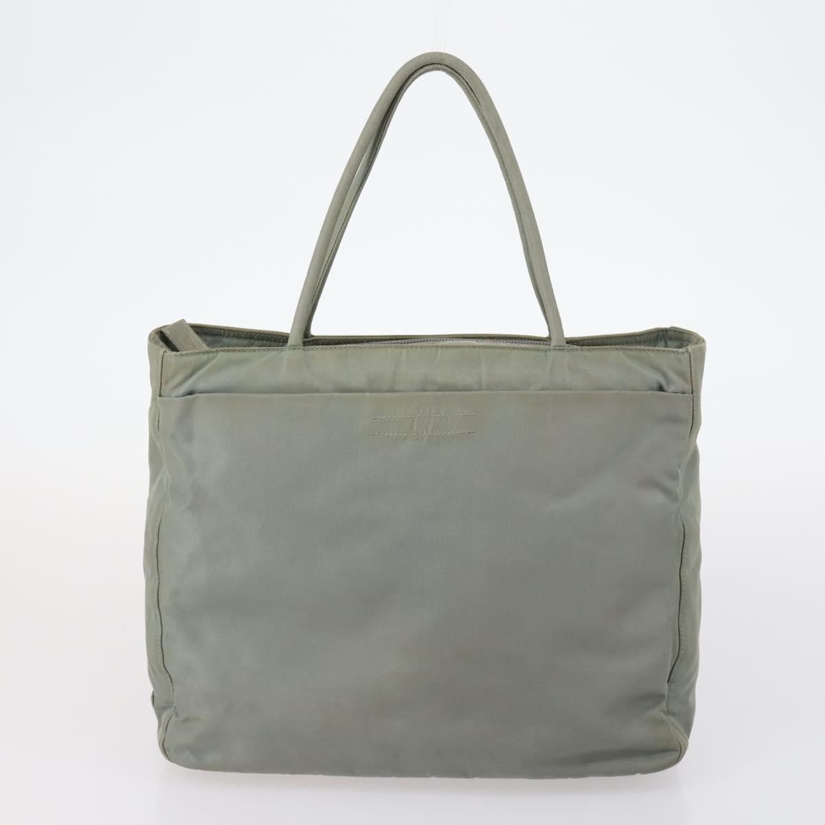 PRADA Tote Bag Nylon 2Set Pink Khaki Auth 147966