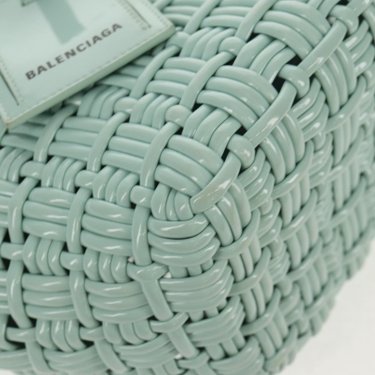 BALENCIAGA Bistro XS Hand Bag Rubber 2way LIme Green Silver 671342 Auth 147970V