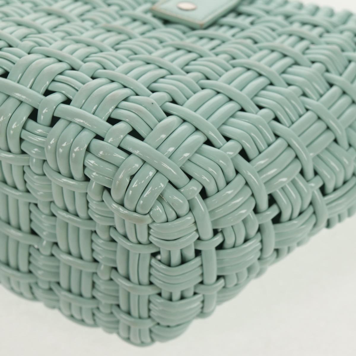 BALENCIAGA Bistro XS Hand Bag Rubber 2way LIme Green Silver 671342 Auth 147970V