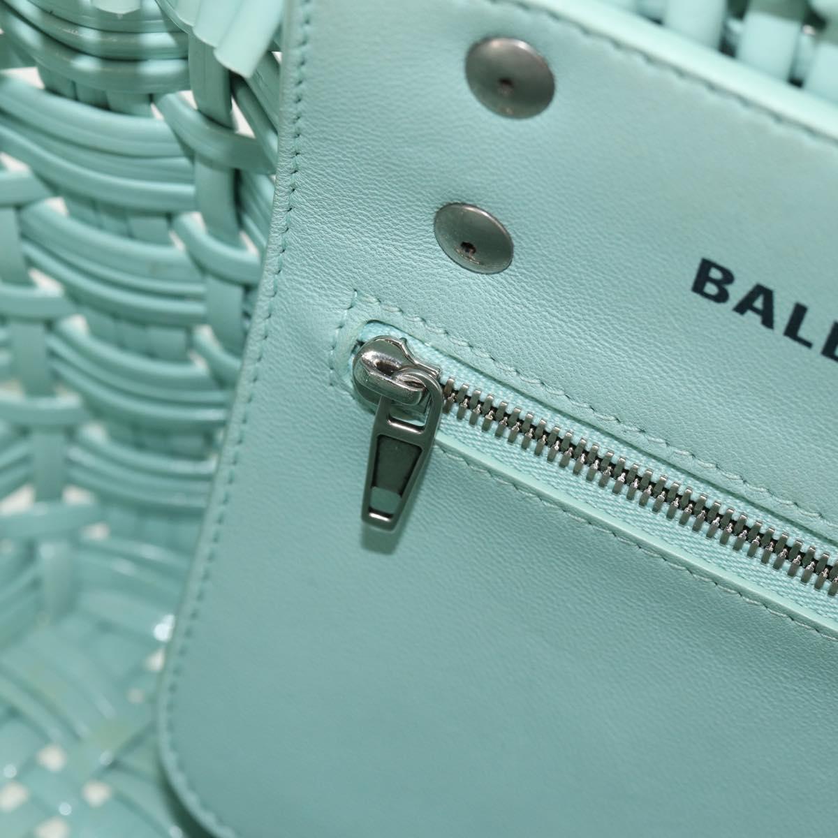 BALENCIAGA Bistro XS Hand Bag Rubber 2way LIme Green Silver 671342 Auth 147970V