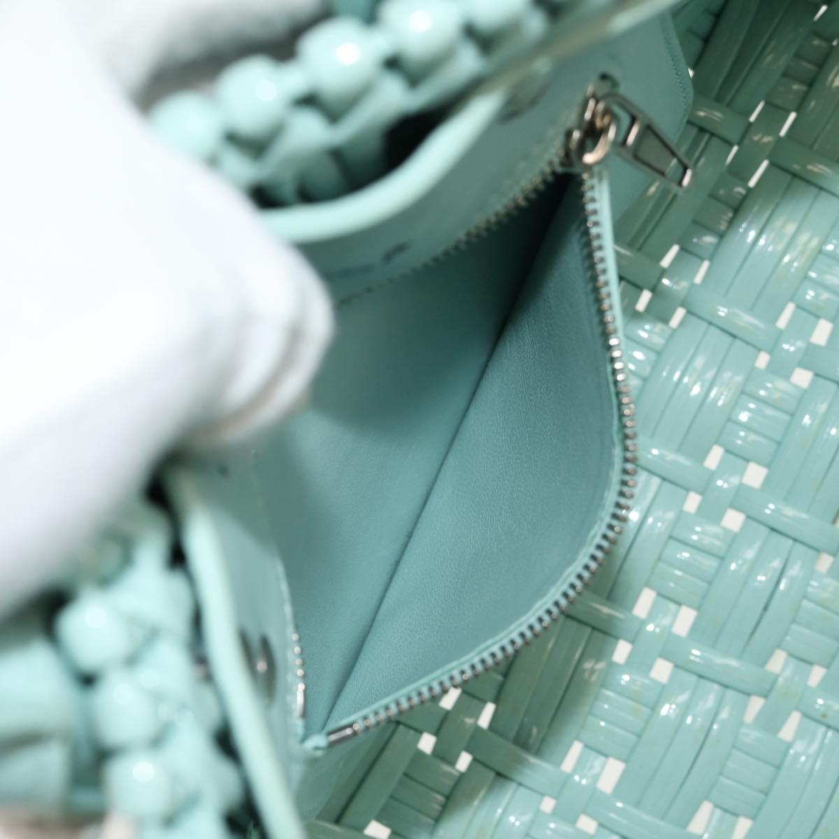 BALENCIAGA Bistro XS Hand Bag Rubber 2way LIme Green Silver 671342 Auth 147970V