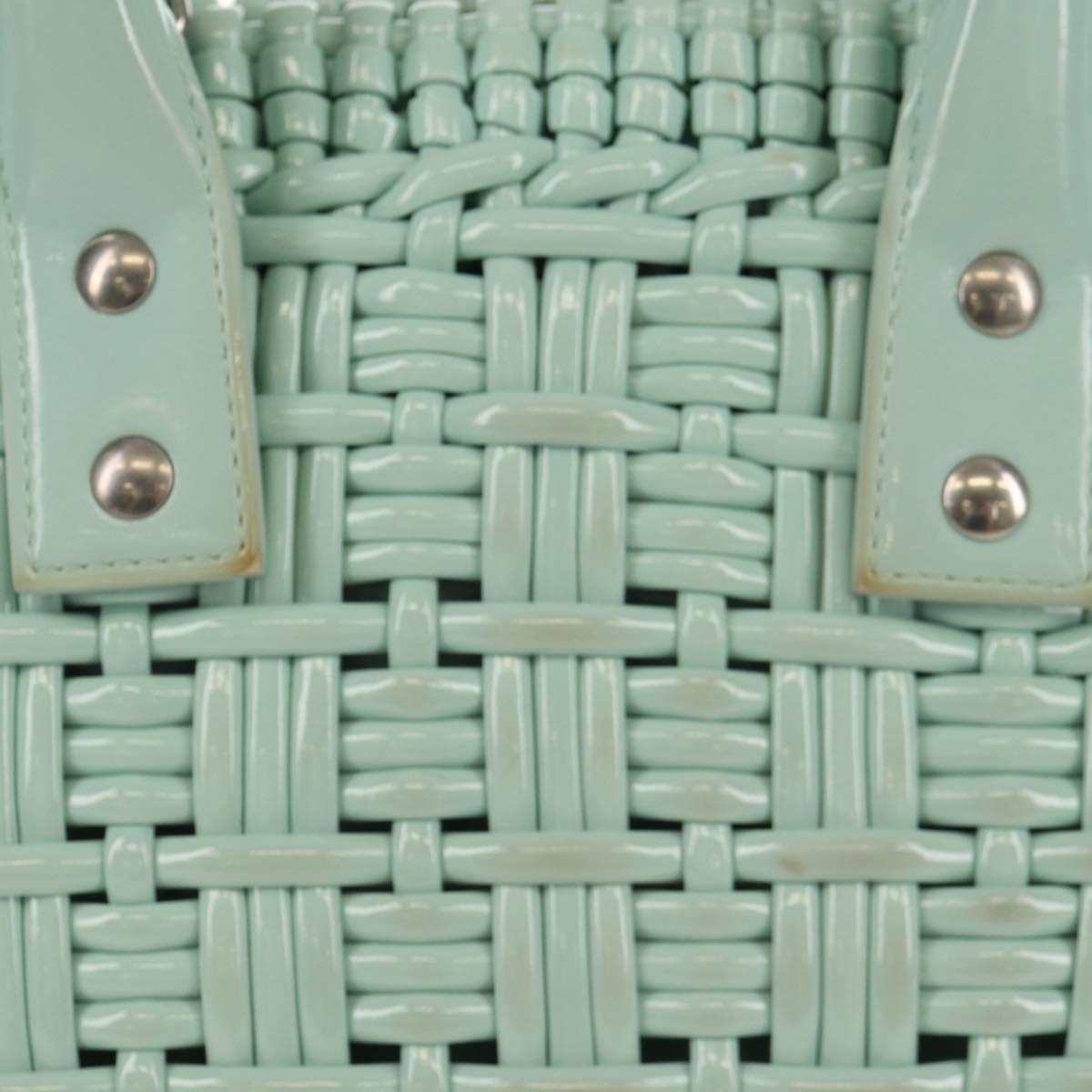 BALENCIAGA Bistro XS Hand Bag Rubber 2way LIme Green Silver 671342 Auth 147970V