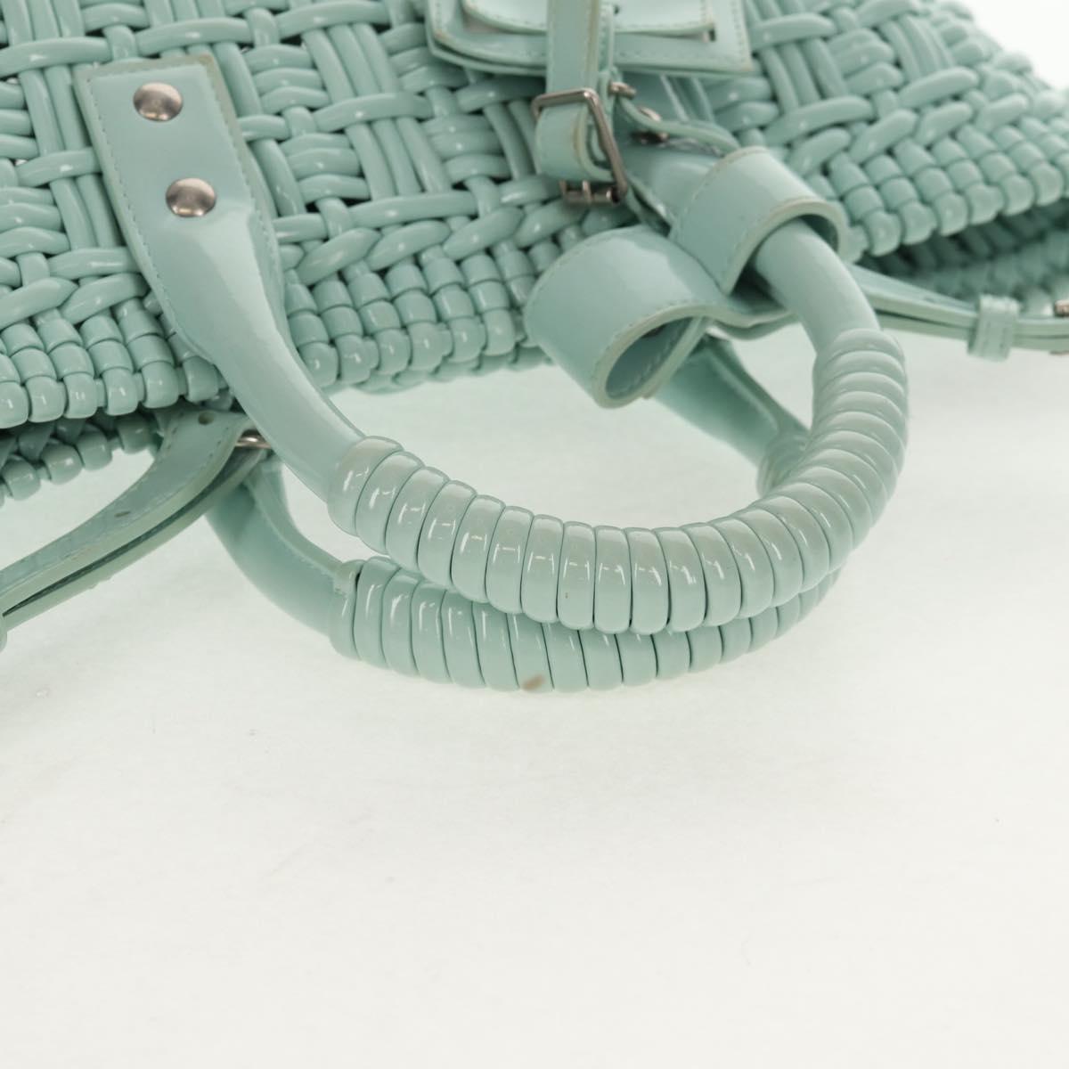 BALENCIAGA Bistro XS Hand Bag Rubber 2way LIme Green Silver 671342 Auth 147970V