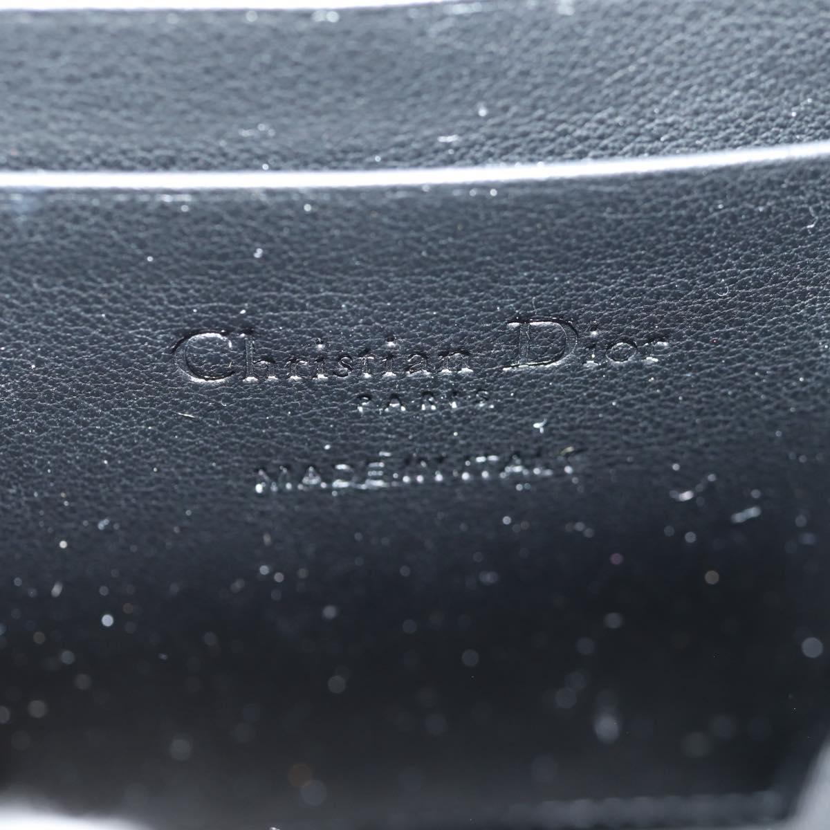 Christian Dior Chain Phone Pouch Leather 2way Red Gold Auth 147971M