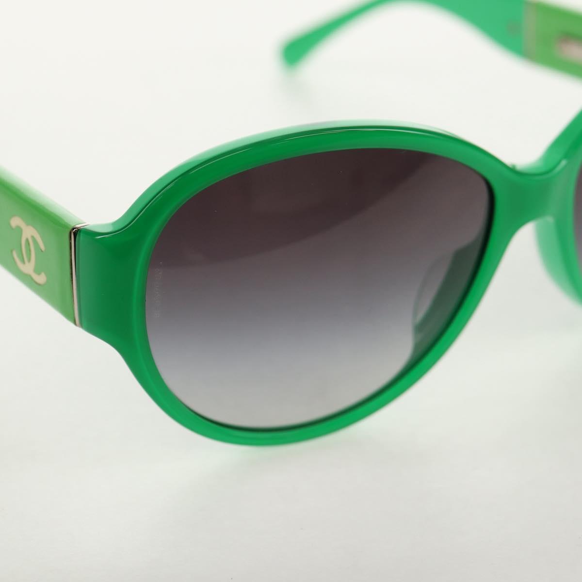 CHANEL COCO Mark Sunglasses Plastic Green 5229QA CC Auth 147976M
