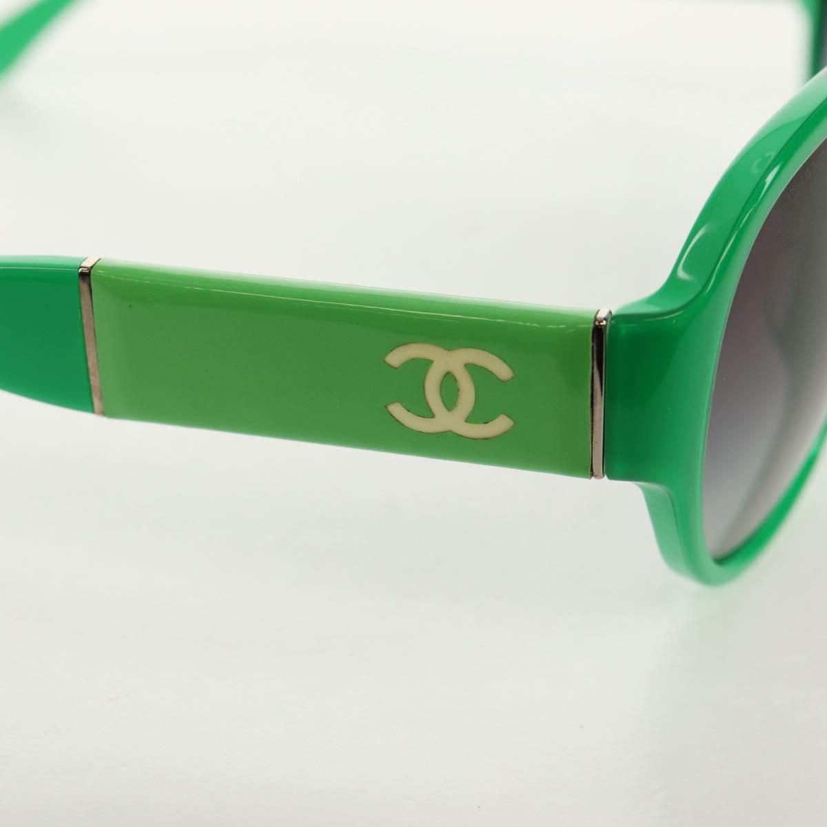 CHANEL COCO Mark Sunglasses Plastic Green 5229QA CC Auth 147976M