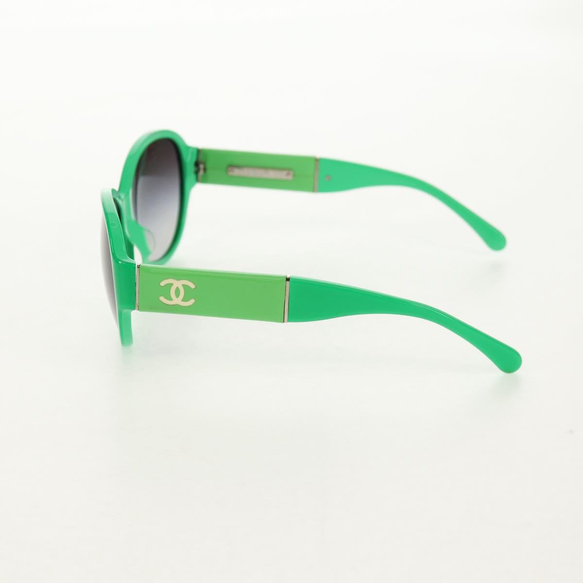 CHANEL COCO Mark Sunglasses Plastic Green 5229QA CC Auth 147976M