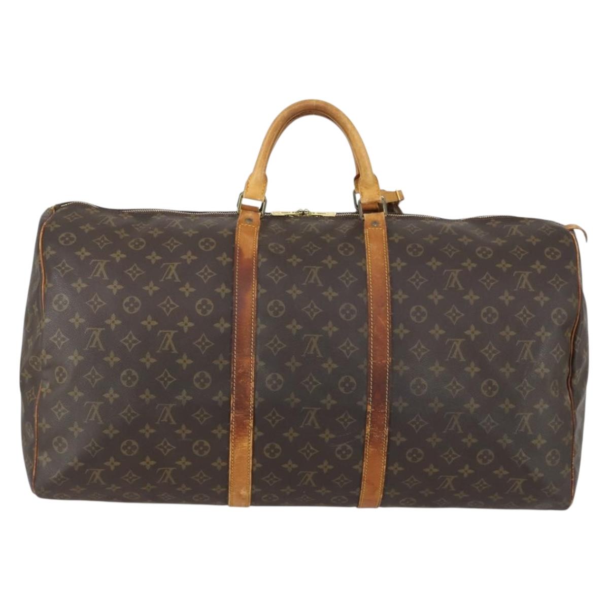 LOUIS VUITTON Monogram Keepall 60 Boston Bag M41422 LV Auth 147986