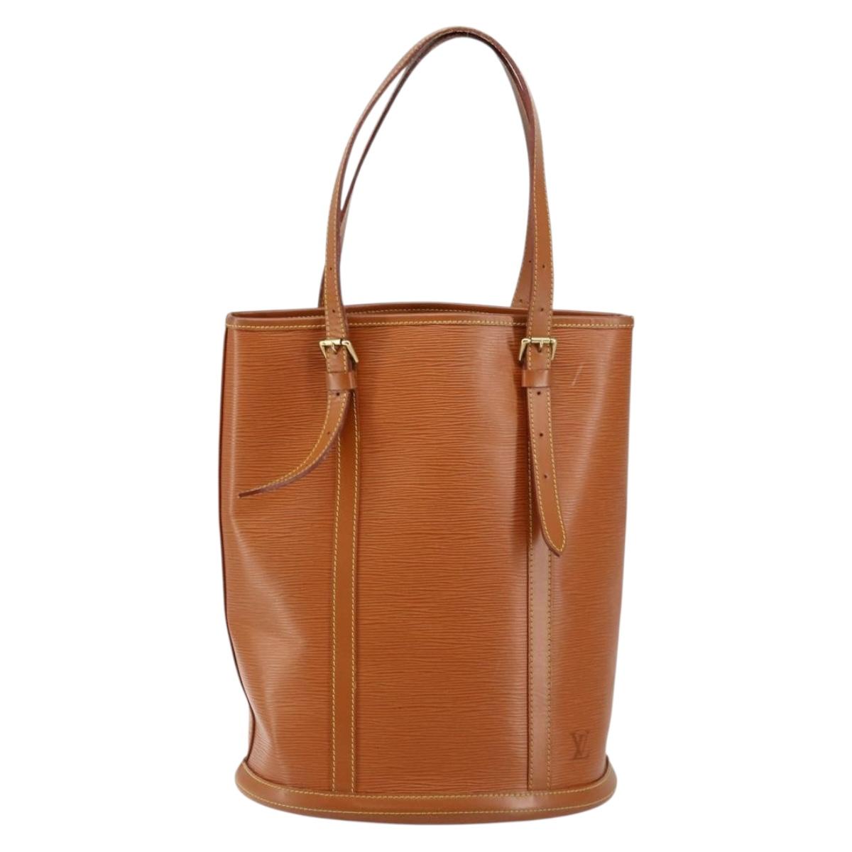 LOUIS VUITTON Epi Bucket GM Shoulder Bag SPO Beige LV Auth 147993