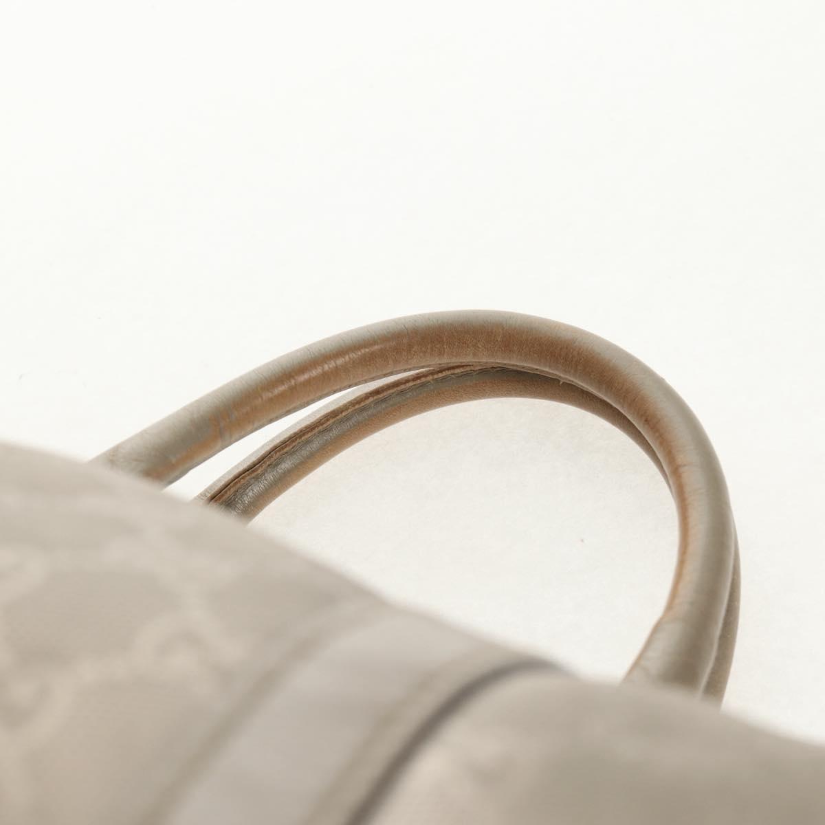 GUCCI GG Implementation Boston Bag PVC 2way Silver 203696 Auth 148000