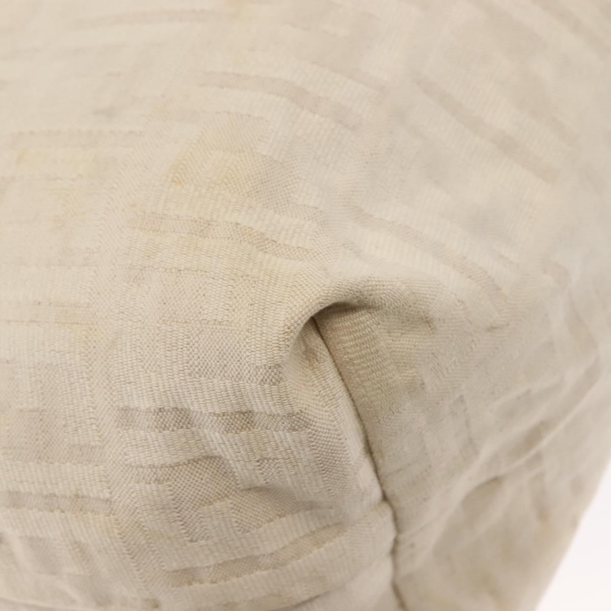 FENDI Zucca Canvas Tote Bag Beige Auth 148003