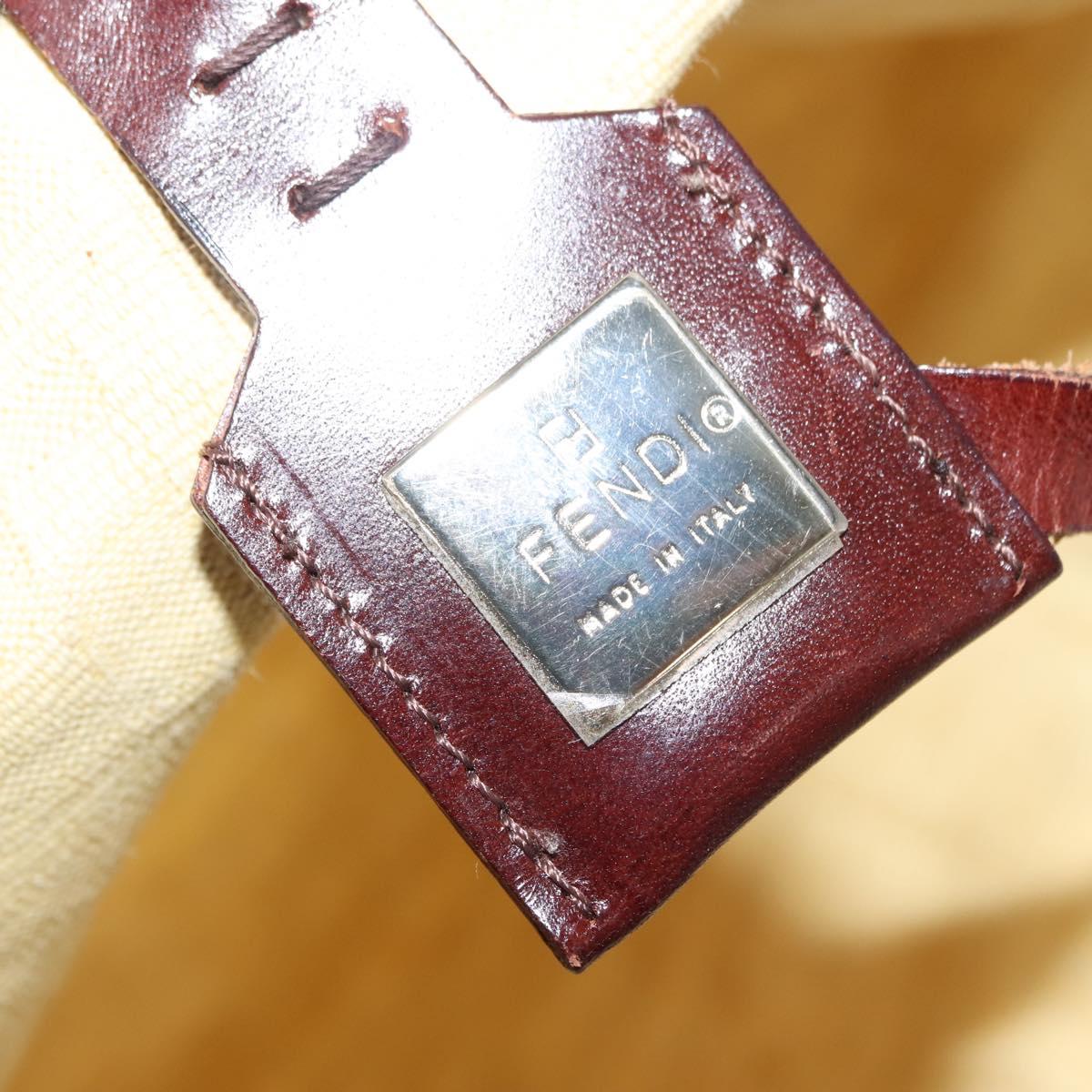 FENDI Zucca Canvas Tote Bag Beige Auth 148003