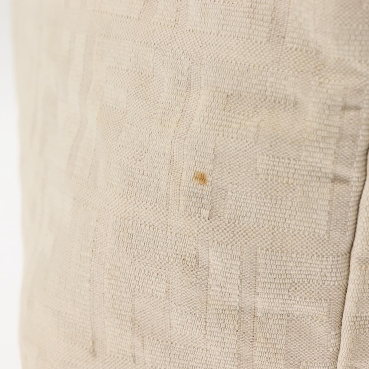 FENDI Zucca Canvas Tote Bag Beige Auth 148003