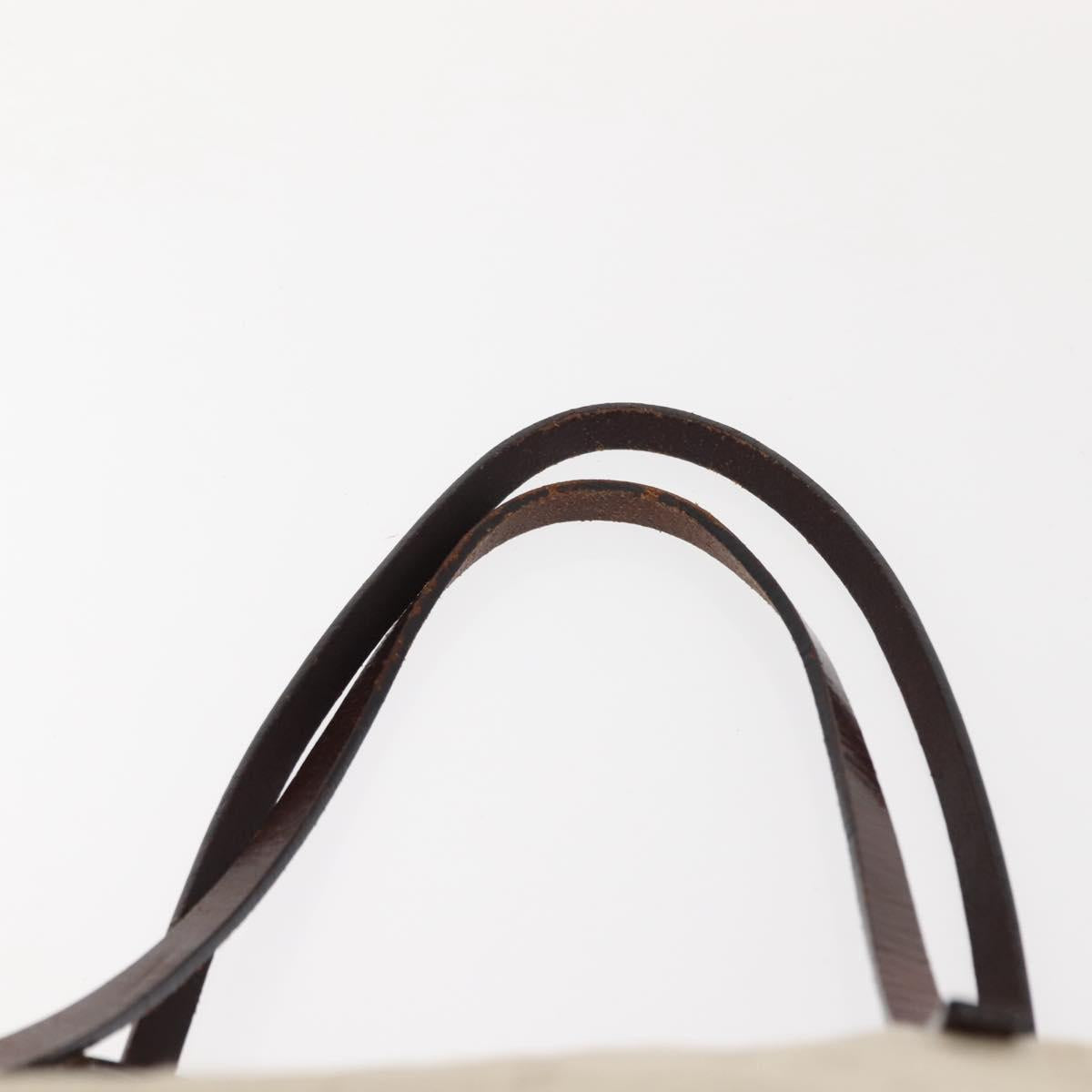 FENDI Zucca Canvas Tote Bag Beige Auth 148003