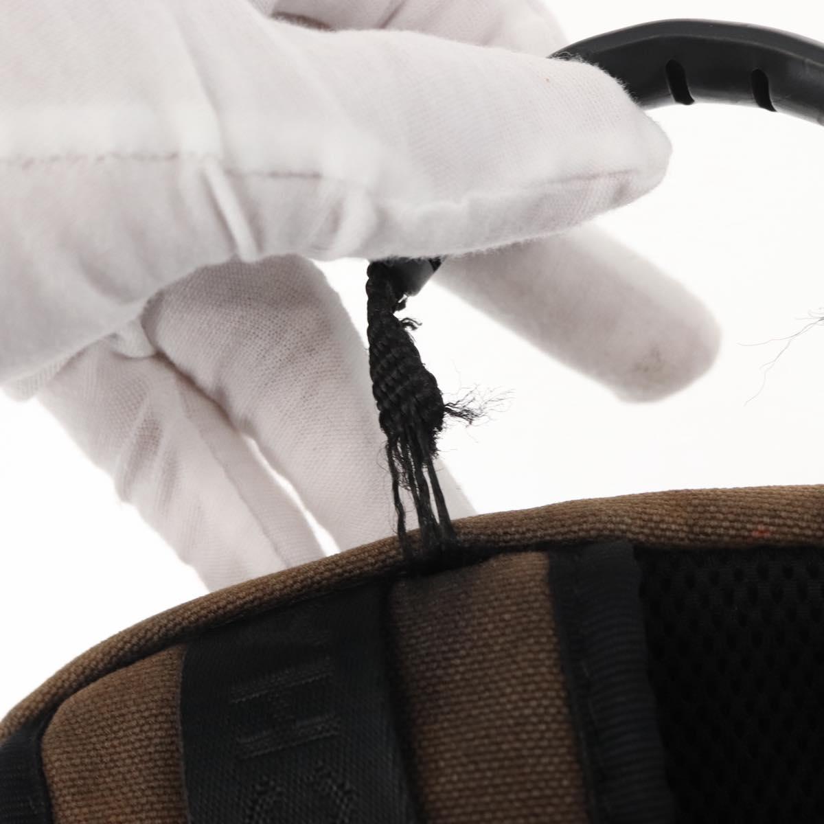 CHANEL Sports Line Backpack Canvas Brown CC Auth 148005