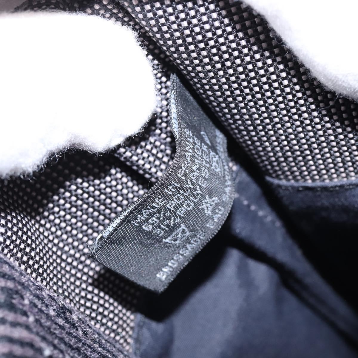 HERMES Pochette Her Line MM Shoulder Bag Canvas Gray Auth 148006