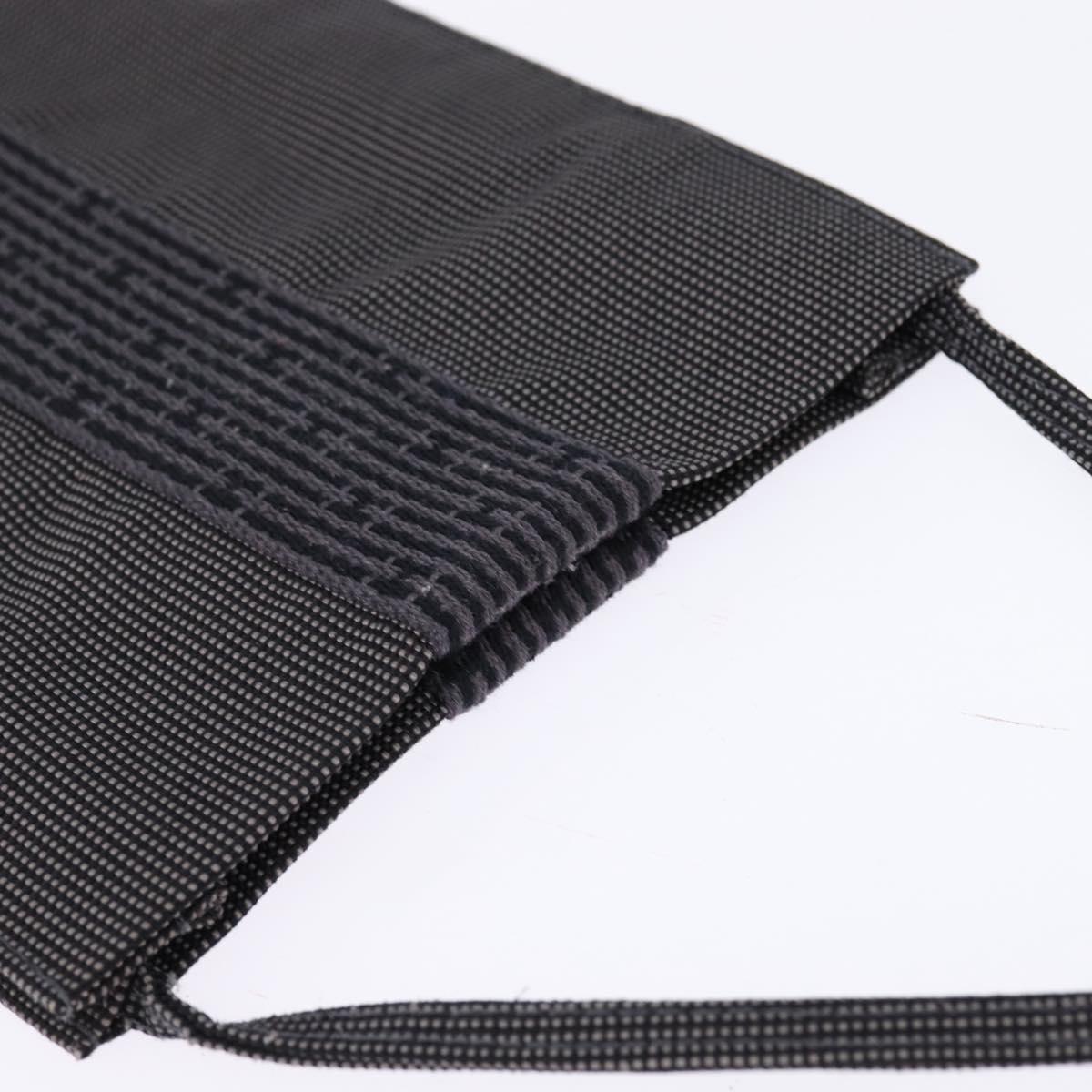 HERMES Pochette Her Line MM Shoulder Bag Canvas Gray Auth 148006