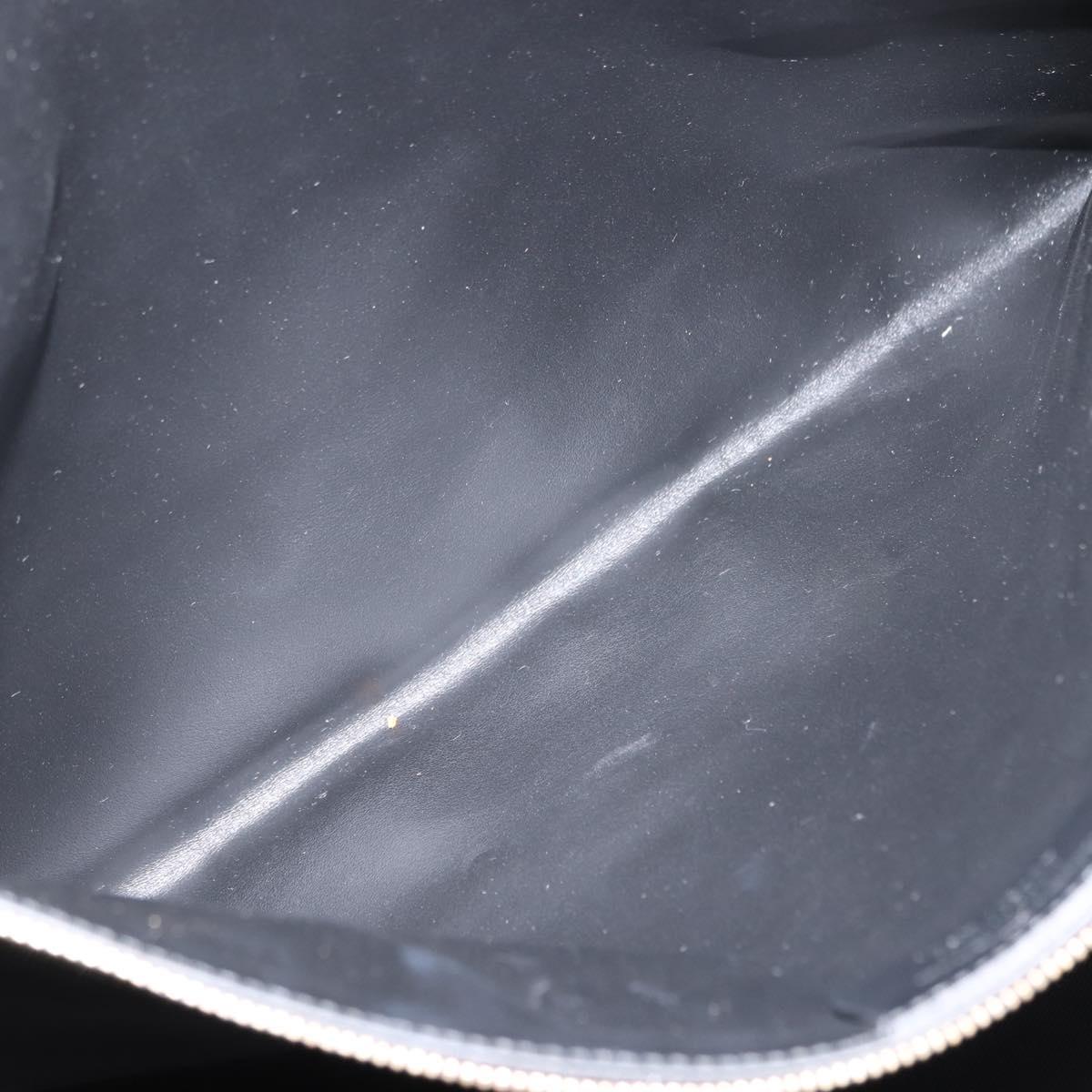 Salvatore Ferragamo Gancini Tote Bag Raffia Leather Black Silver Auth 148033