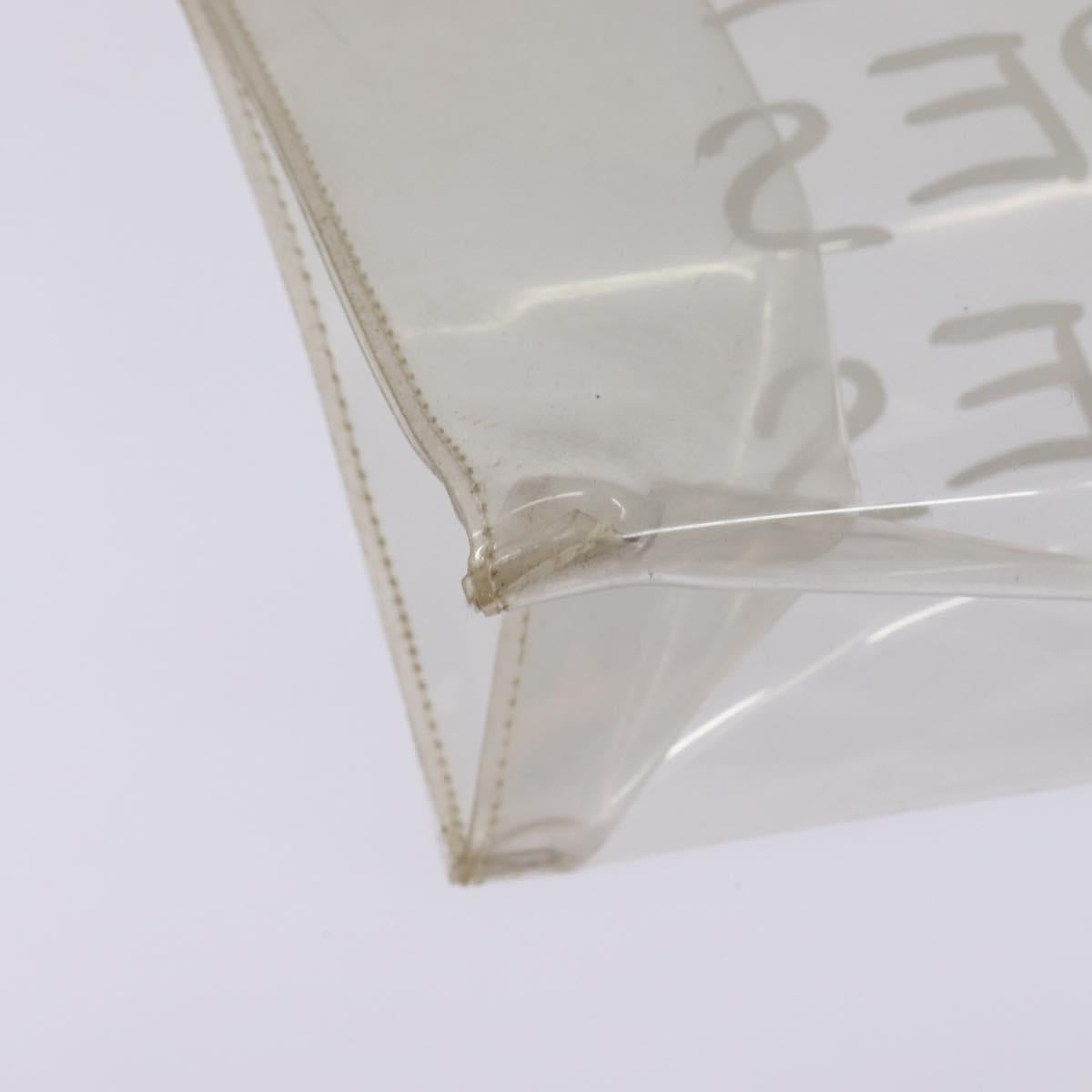 HERMES Vinyl Kelly Hand Bag Clear Auth 148034