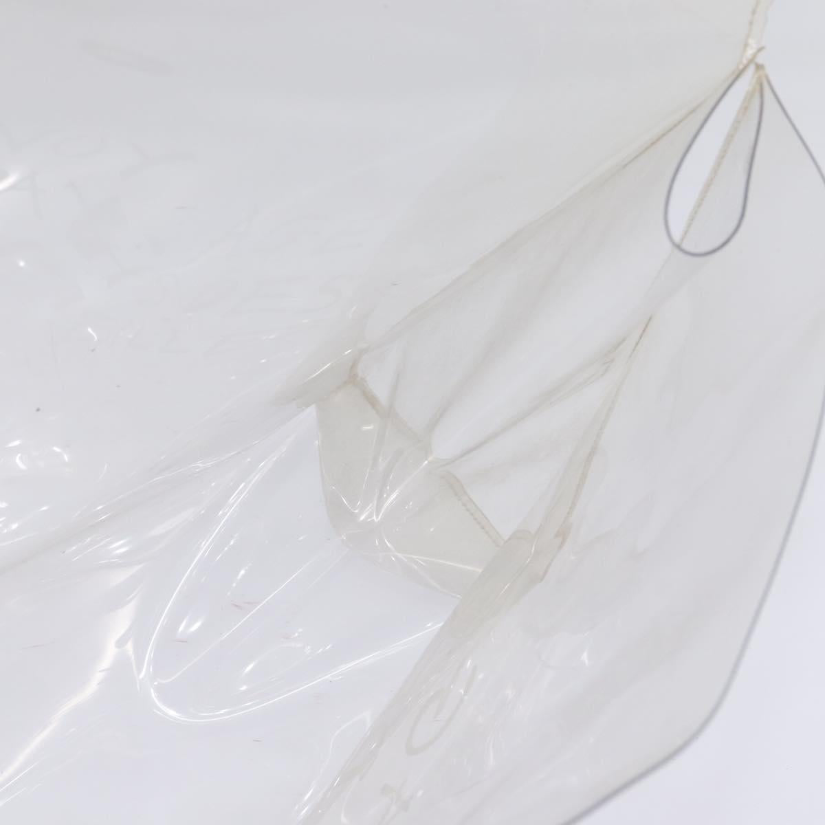 HERMES Vinyl Kelly Hand Bag Clear Auth 148034