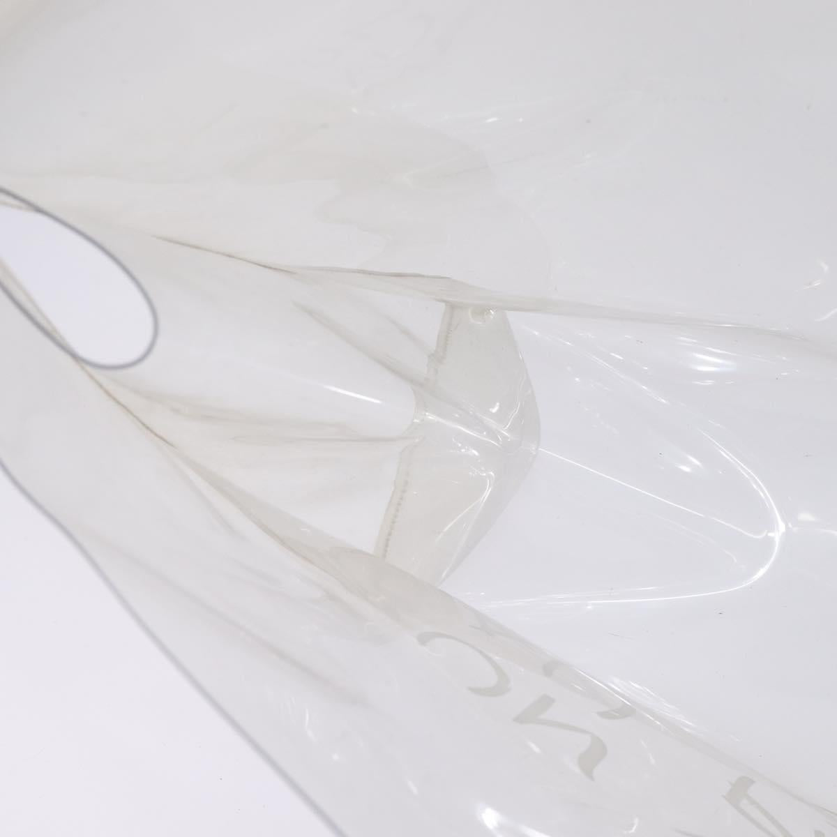 HERMES Vinyl Kelly Hand Bag Clear Auth 148034