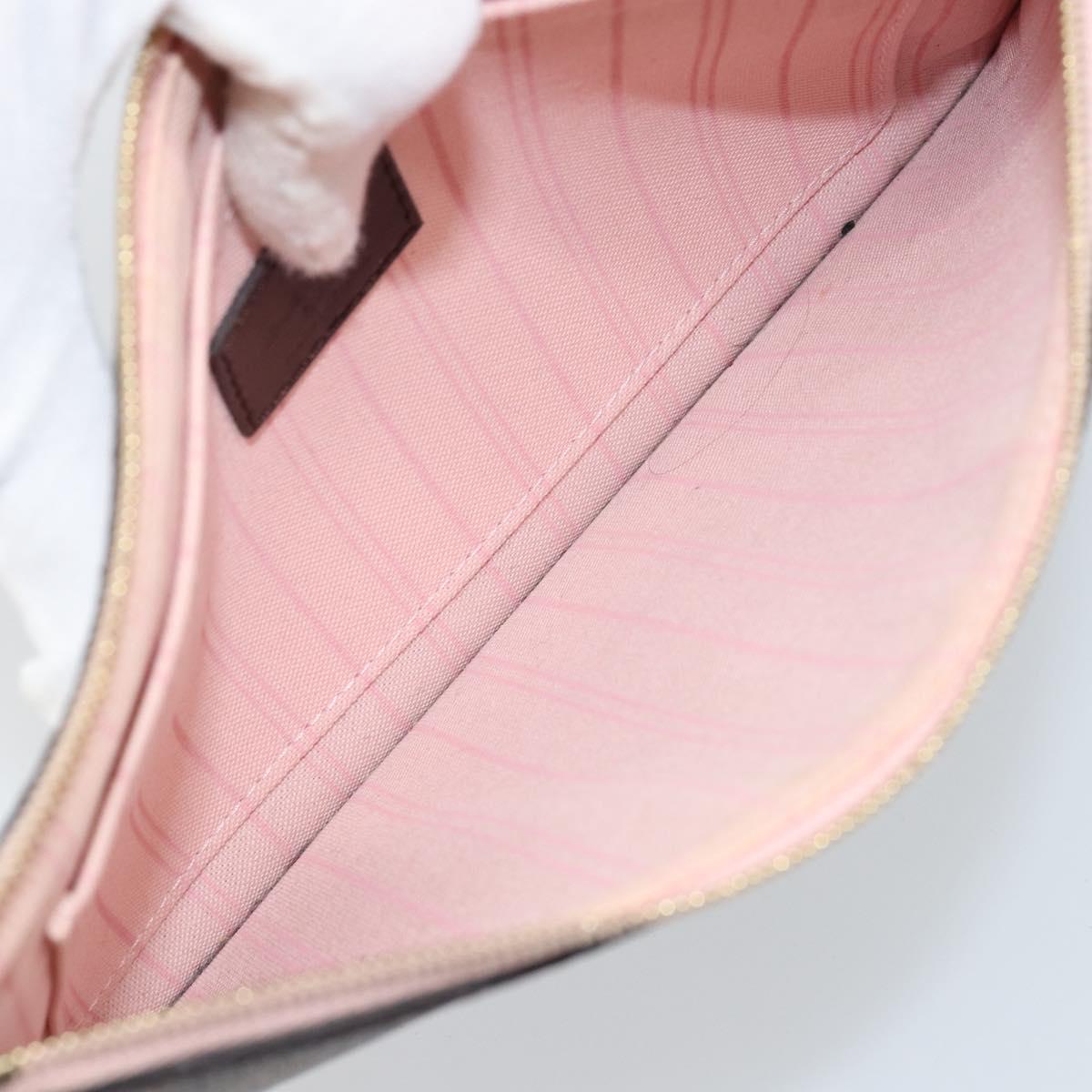 LOUIS VUITTON Damier Ebene Neverfull MM Pouch Pouch LV Auth 148039