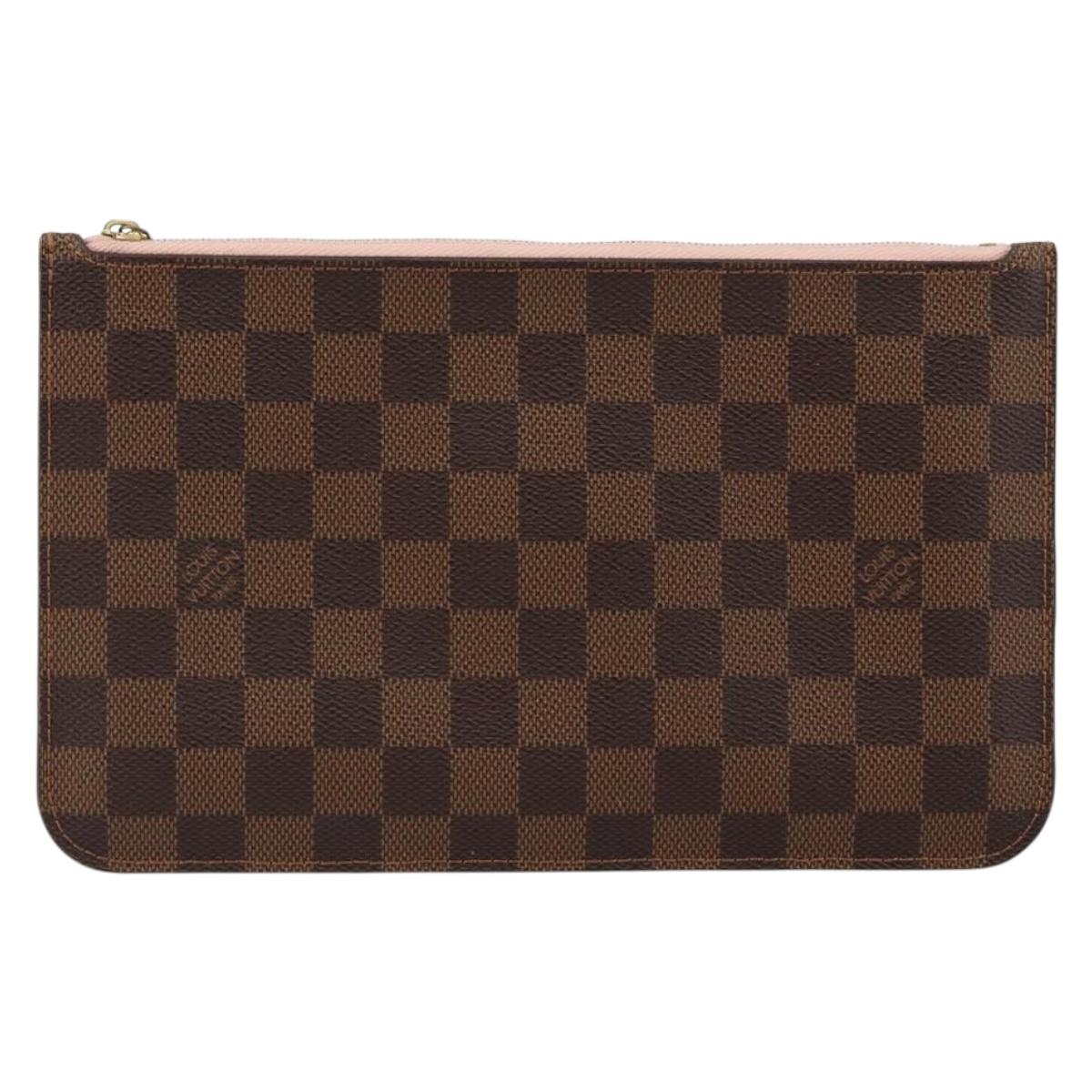 LOUIS VUITTON Damier Ebene Neverfull MM Pouch Pouch LV Auth 148039