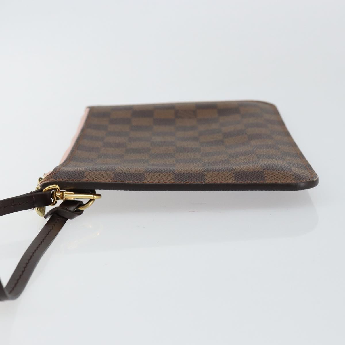 LOUIS VUITTON Damier Ebene Neverfull MM Pouch Pouch LV Auth 148039