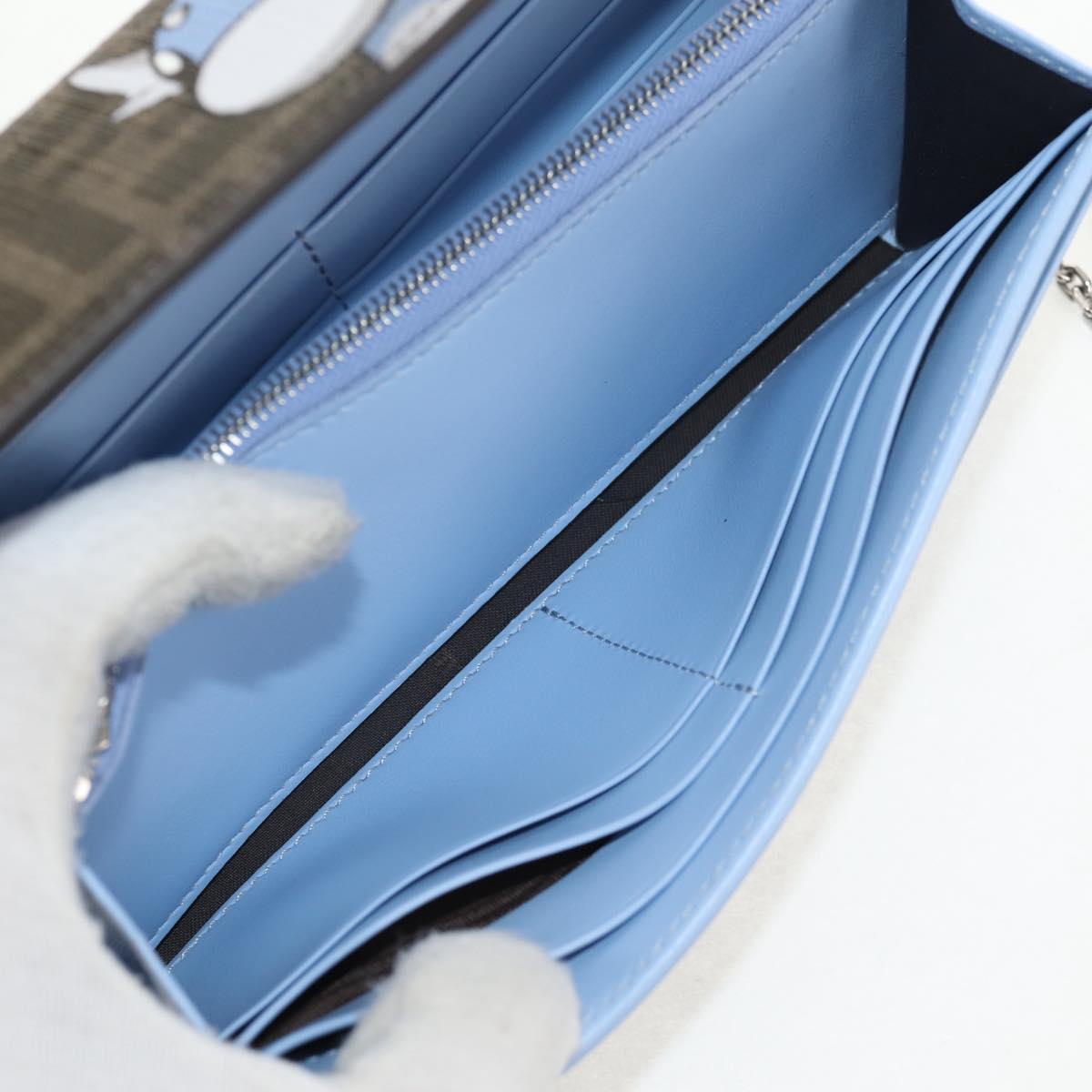 FENDI FRGMT x POKÉMON Wallet Zucca Canvas Shoulder Bag Black Auth 148040SM