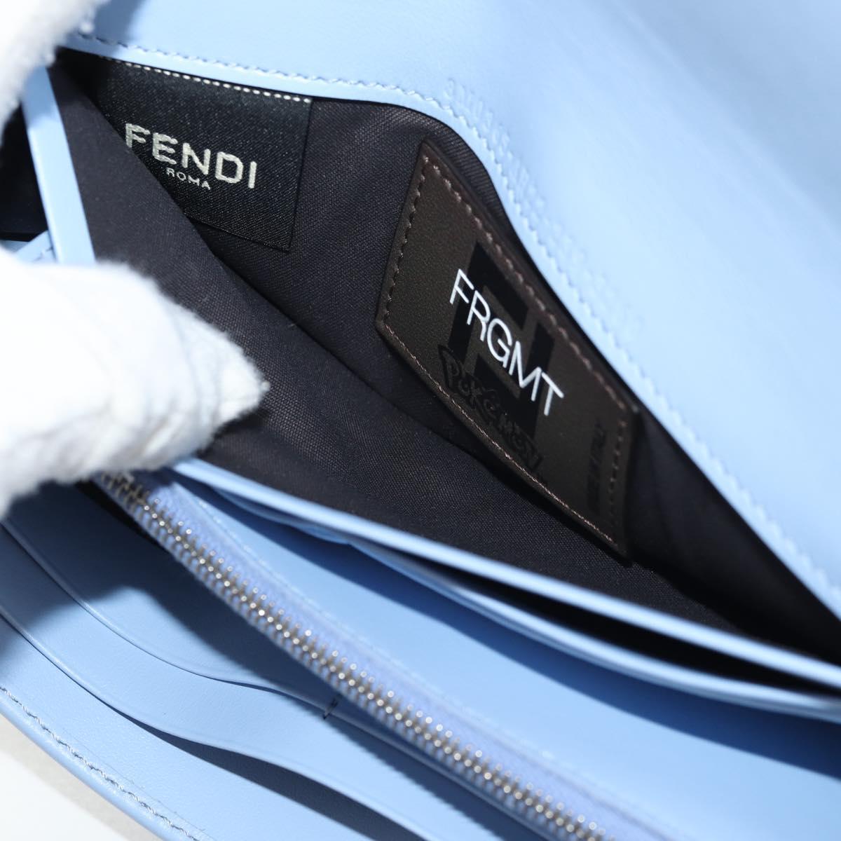 FENDI FRGMT x POKÉMON Wallet Zucca Canvas Shoulder Bag Black Auth 148040SM