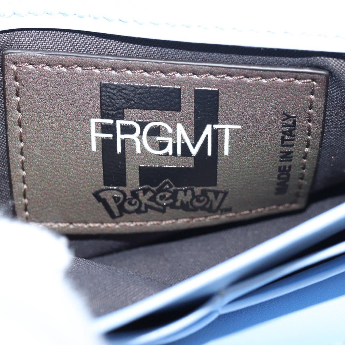 FENDI FRGMT x POKÉMON Wallet Zucca Canvas Shoulder Bag Black Auth 148040SM