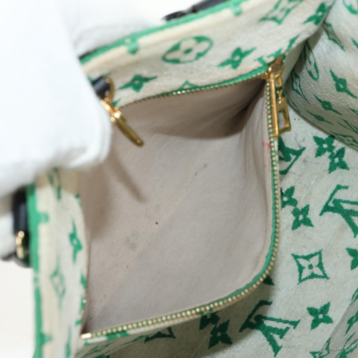 LOUIS VUITTON Monogram Jacquard Velvet On The Go PM Bag M46216 LV Auth 148041SM