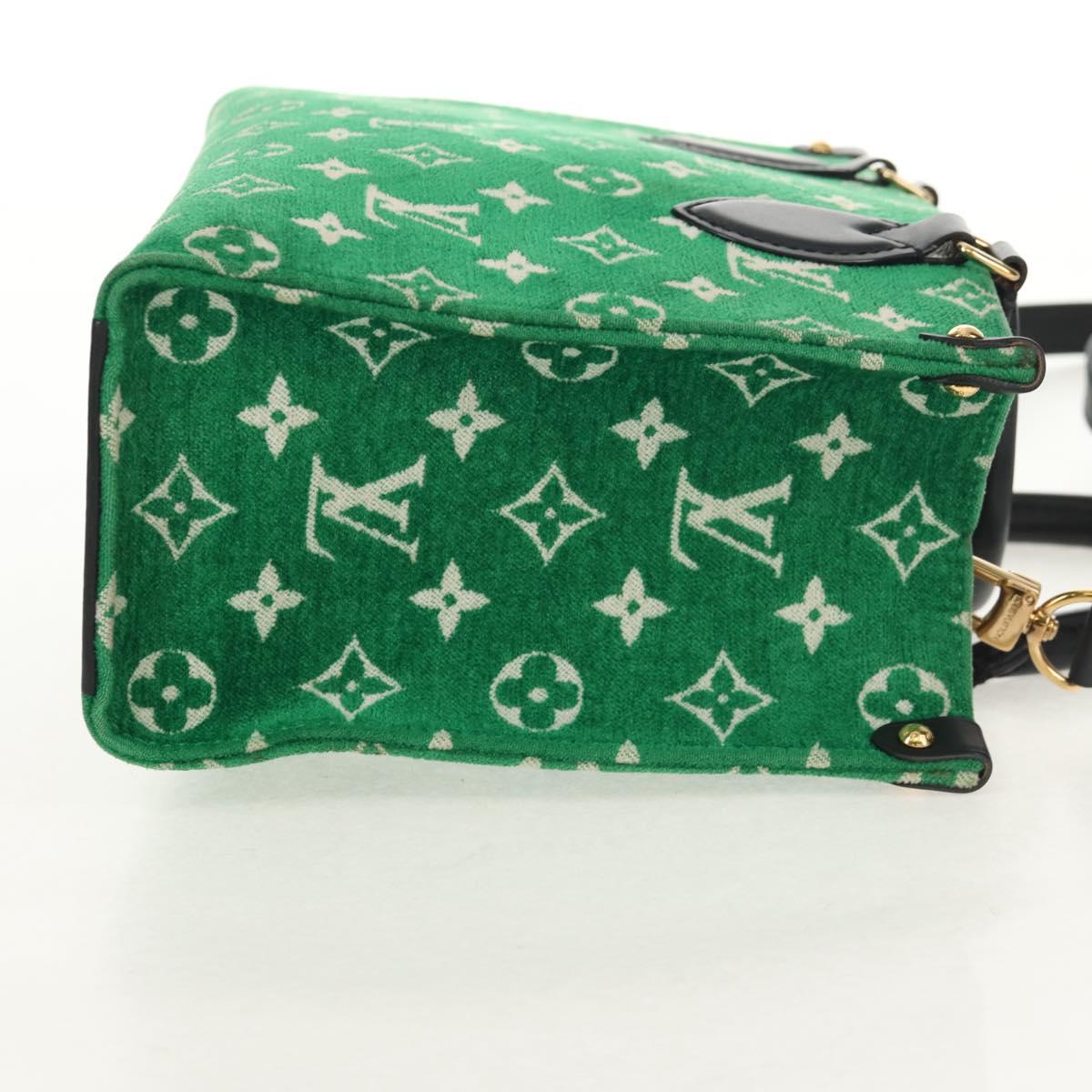 LOUIS VUITTON Monogram Jacquard Velvet On The Go PM Bag M46216 LV Auth 148041SM