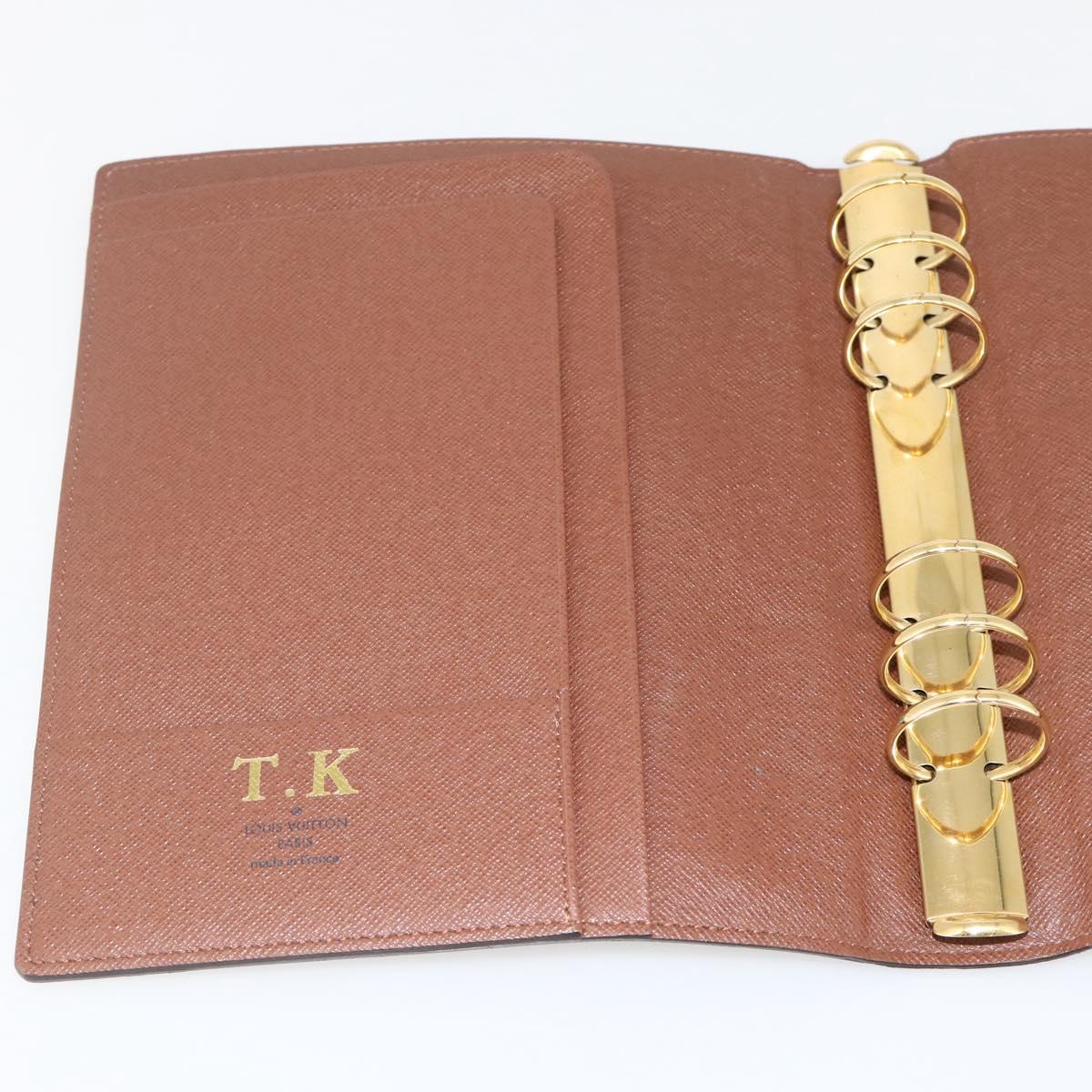 LOUIS VUITTON Monogram Agenda GM Day Planner Cover R20006 LV Auth 148056