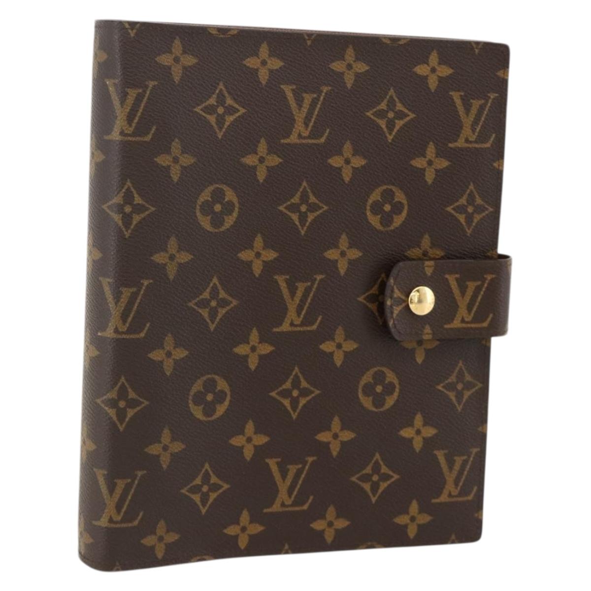 LOUIS VUITTON Monogram Agenda GM Day Planner Cover R20006 LV Auth 148056