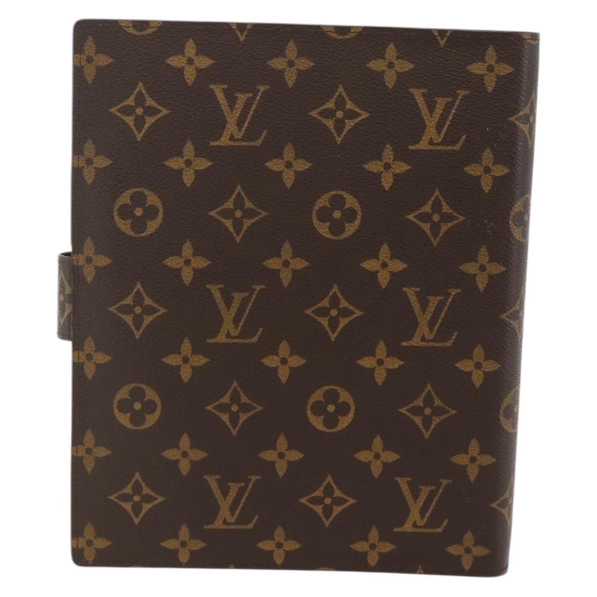 LOUIS VUITTON Monogram Agenda GM Day Planner Cover R20006 LV Auth 148056