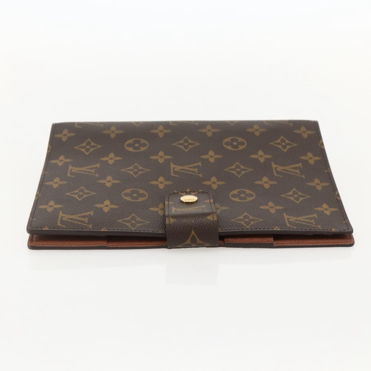 LOUIS VUITTON Monogram Agenda GM Day Planner Cover R20006 LV Auth 148056