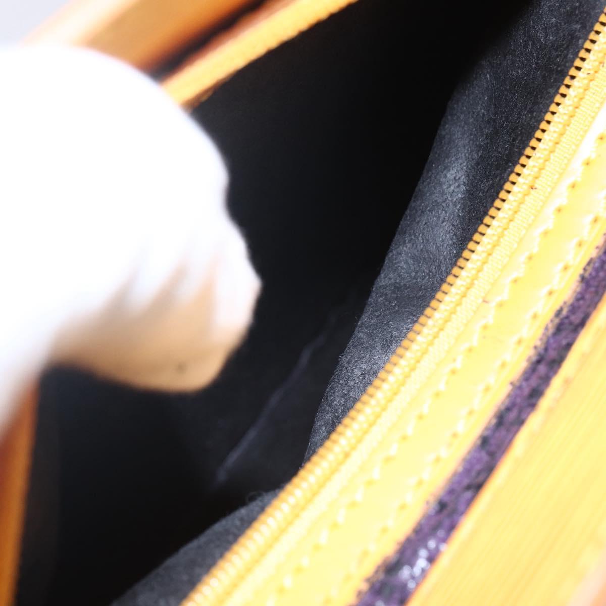 LOUIS VUITTON Epi Sac Plat Hand Bag Yellow M52079 LV Auth 148061