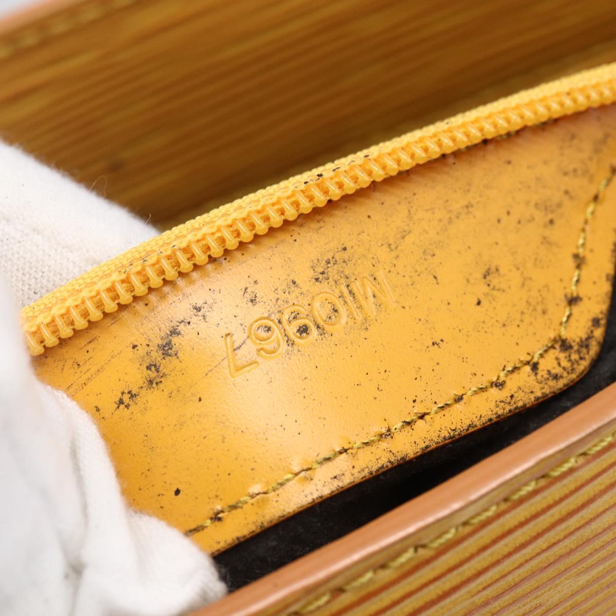 LOUIS VUITTON Epi Sac Plat Hand Bag Yellow M52079 LV Auth 148061