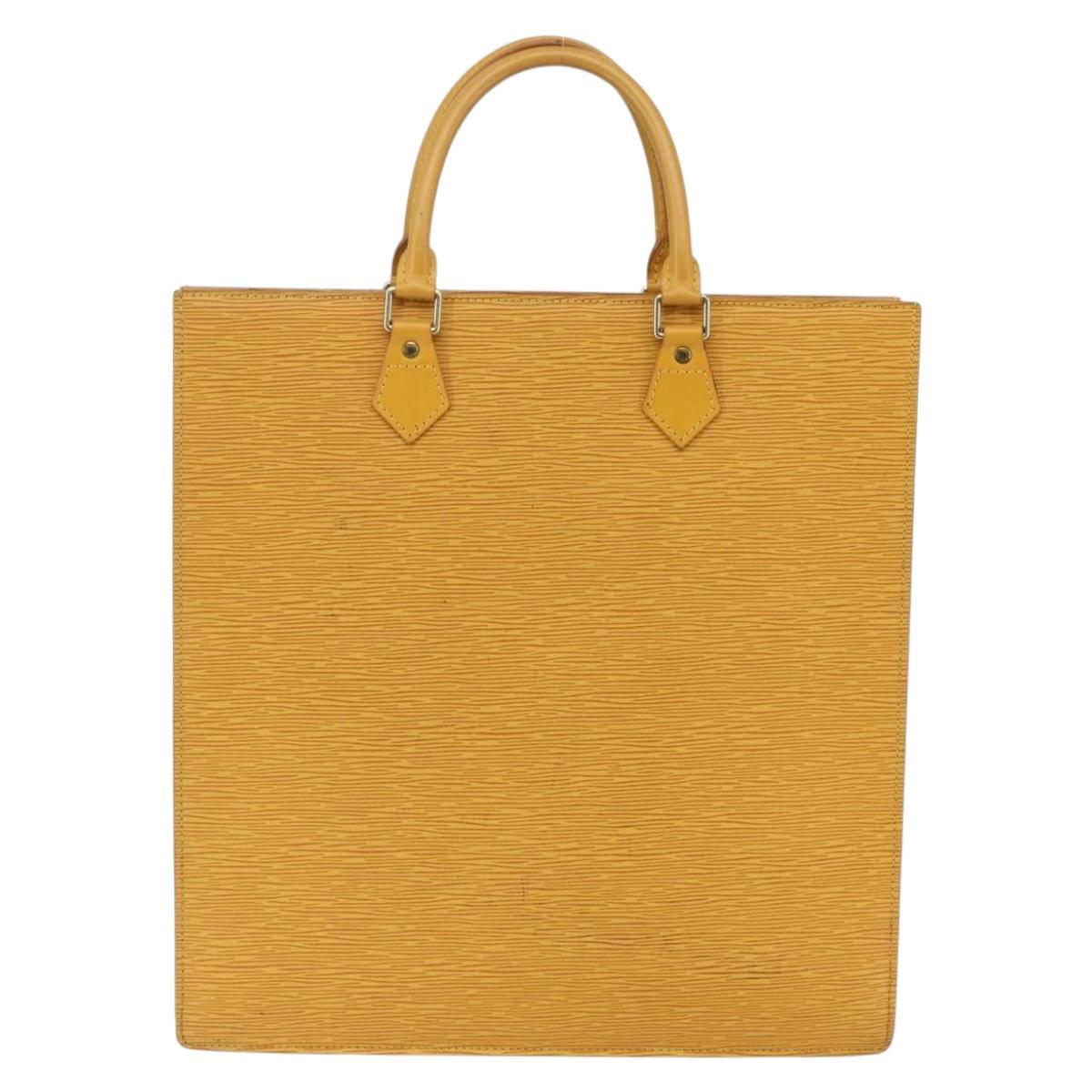 LOUIS VUITTON Epi Sac Plat Hand Bag Yellow M52079 LV Auth 148061