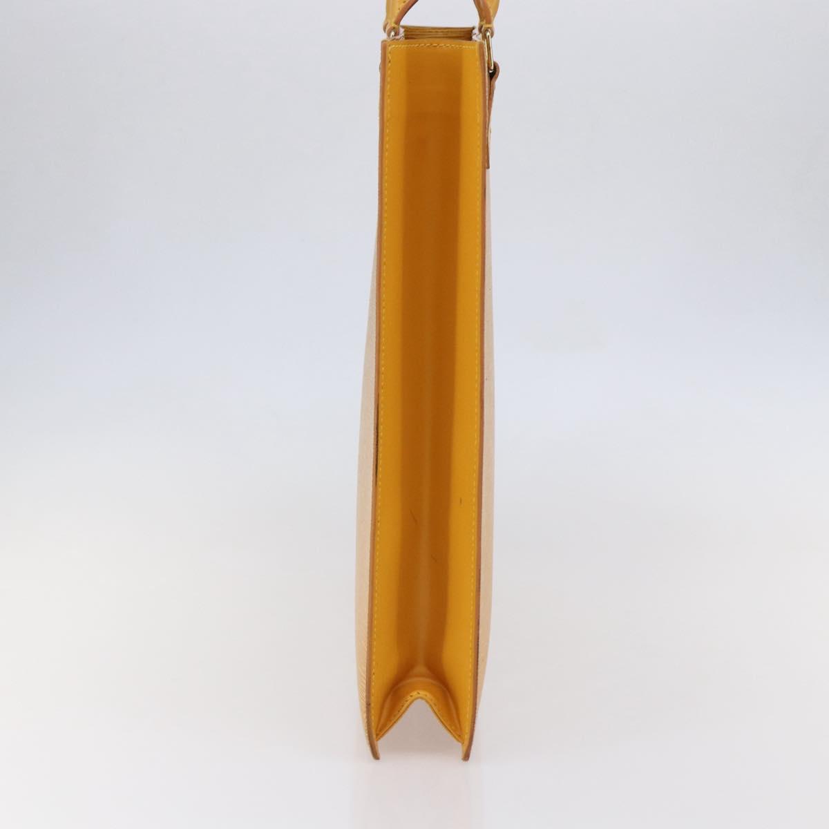 LOUIS VUITTON Epi Sac Plat Hand Bag Yellow M52079 LV Auth 148061