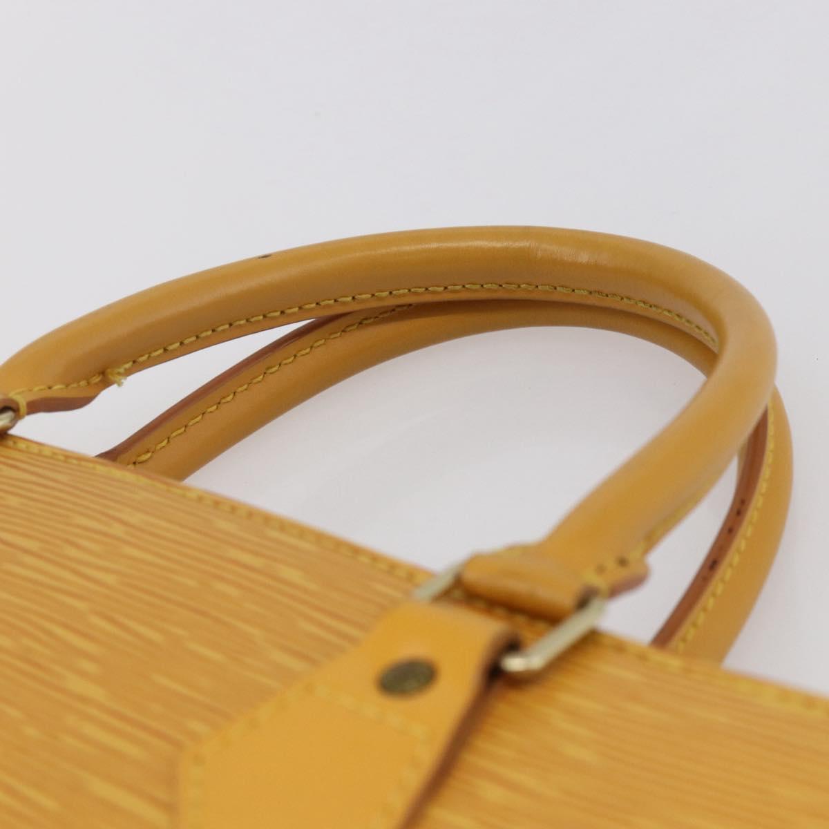 LOUIS VUITTON Epi Sac Plat Hand Bag Yellow M52079 LV Auth 148061