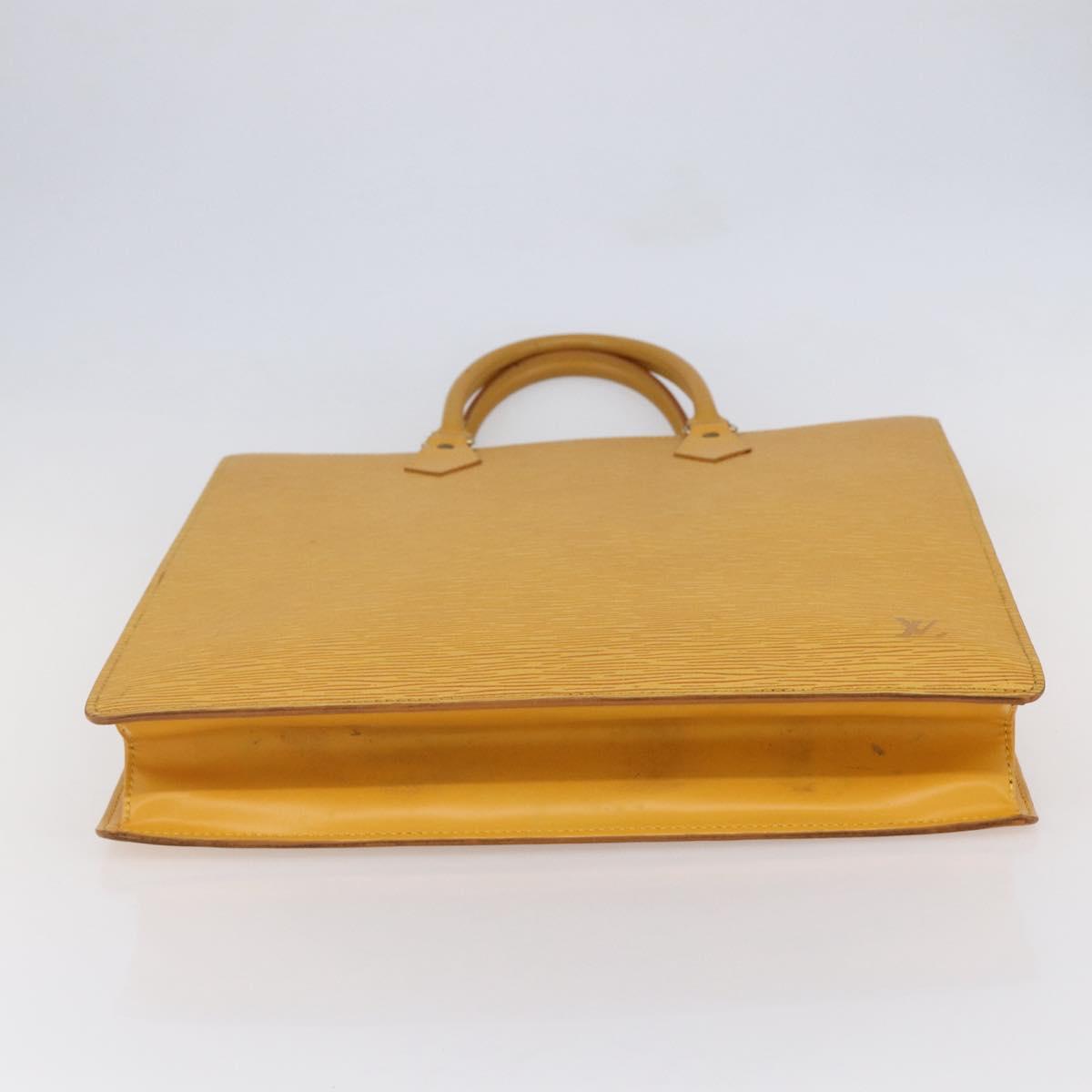 LOUIS VUITTON Epi Sac Plat Hand Bag Yellow M52079 LV Auth 148061