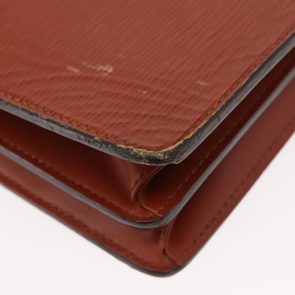 LOUIS VUITTON Epi Serviette Ambassador Business Bag Brown M54413 LV Auth 148062